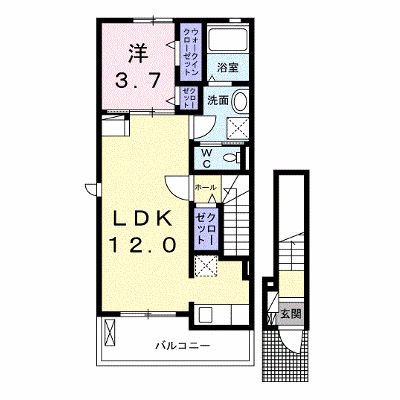 ノール・ラヴァンⅠ 201【管理NO：1-026804001-02010】 ★家具家電は申し込み後に搬入します★ ★2026年11月上旬入居可能★の外観画像