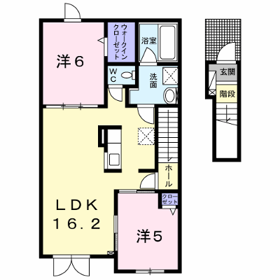 ドルチェⅡ 202【管理NO：1-024050402-02020】 ★家具家電は申し込み後に搬入します★ ★2026年10月下旬入居可能★の外観画像