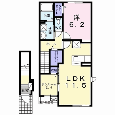 アルモニ 203【管理NO：1-027798501-02030】 ★家具家電は申し込み後に搬入します★ ★2026年11月中旬入居可能★の外観画像