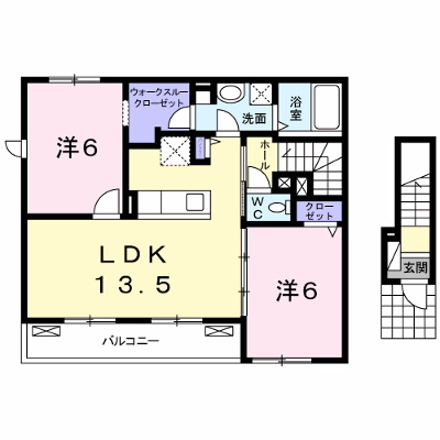 パルトネール　Ａ 201【管理NO：1-021731901-02010】 ★家具家電は申し込み後に搬入します★ ★2026年11月中旬入居可能★の外観画像