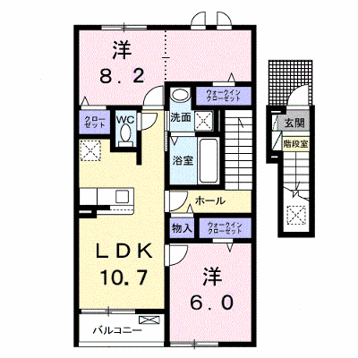 プリムヴェール　ヒルズ　Ⅲ 204【管理NO：1-028679901-02040】 ★家具家電は申し込み後に搬入します★ ★2027年03月上旬入居可能★の外観画像