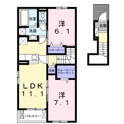 スリザリンⅢ 204【管理NO：1-026555803-02040】 ★家具家電は申し込み後に搬入します★ ★2026年11月下旬入居可能★の外観画像