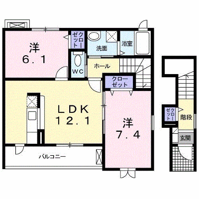 セレジェイラ 203【管理NO：1-014512901-02030】 ★家具家電は申し込み後に搬入します★ ★2026年11月中旬入居可能★の外観画像