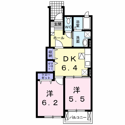ホクト　Ｂ 103【管理NO：1-015048902-01030】 ★家具家電は申し込み後に搬入します★ ★2026年12月上旬入居可能★の外観画像