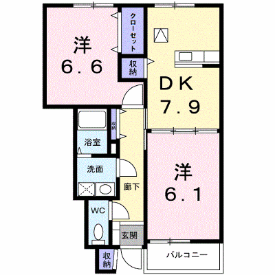 ポラリス　Ｂ 102【管理NO：1-012149901-01020】 ★家具家電は申し込み後に搬入します★ ★2027年01月上旬入居可能★の外観画像