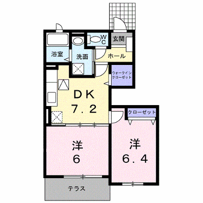 ミルテシェレ　Ｂ 102【管理NO：1-015722502-01020】 ★家具家電は申し込み後に搬入します★ ★2026年11月上旬入居可能★の外観画像