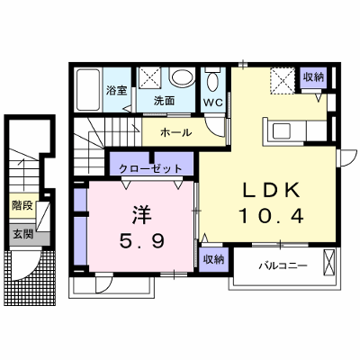 クレイン　Ａ・Ｔ 205【管理NO：1-025499901-02040】 ★家具家電は申し込み後に搬入します★ ★2026年11月下旬入居可能★の外観画像