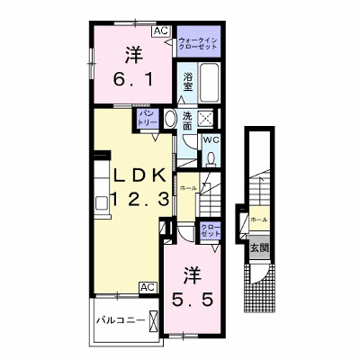アリア　エステートⅡ 201【管理NO：1-027120902-02010】 ★家具家電は申し込み後に搬入します★ ★2026年12月中旬入居可能★の外観画像