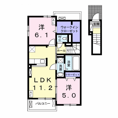 カレント　ヒガシウズラＡ　Ⅱ 202【管理NO：1-023097702-02020】 ★家具家電は申し込み後に搬入します★ ★2026年10月下旬入居可能★の外観画像
