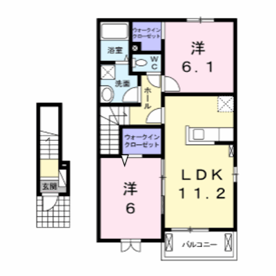 ラ・ルーチェ　Ａ 204【管理NO：1-019206901-02040】 ★家具家電は申し込み後に搬入します★ ★2026年11月上旬入居可能★の外観画像