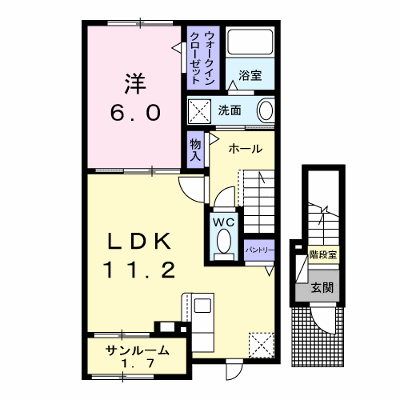 ラ・カーサ・スギ 202【管理NO：1-027874901-02020】 ★家具家電は申し込み後に搬入します★ ★2026年11月上旬入居可能★の外観画像