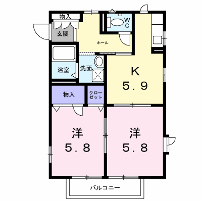 カーサ・ソレアードＫ 202【管理NO：1-099301101-02020】 ★家具家電は申し込み後に搬入します★ ★2026年11月中旬入居可能★の外観画像