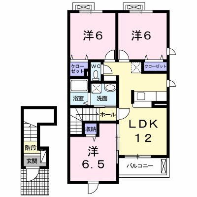バロン　ドゥ 203【管理NO：1-018204902-02030】 ★家具家電は申し込み後に搬入します★ ★2026年11月下旬入居可能★の外観画像