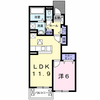 セジール・レーヴⅥ 105【管理NO：1-022773101-01040】 ★家具家電は申し込み後に搬入します★ ★2026年11月下旬入居可能★の外観画像
