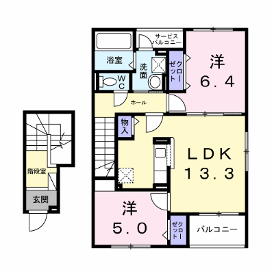 パルクヴィラⅢ 304【管理NO：1-028854701-03040】 ★家具家電は申し込み後に搬入します★ ★2027年04月上旬入居可能★の外観画像