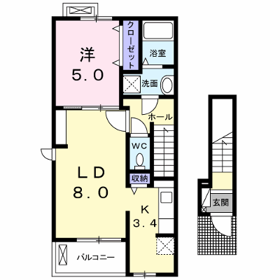 フラットｍ’ｓ－２ 201【管理NO：1-019857501-02010】 ★家具家電は申し込み後に搬入します★ ★2026年11月上旬入居可能★の外観画像