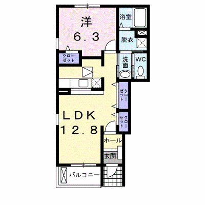 レトアⅡ 101【管理NO：1-015083101-01010】 ★家具家電は申し込み後に搬入します★ ★2026年12月上旬入居可能★の外観画像