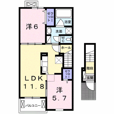ブロマンス 202【管理NO：1-021108701-02020】 ★家具家電は申し込み後に搬入します★ ★2026年10月下旬入居可能★の外観画像