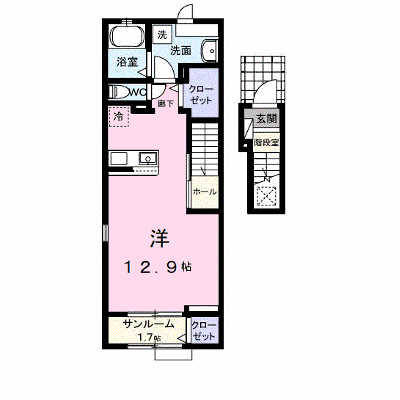 シャルム・ミキャⅡ 205【管理NO：1-028818601-02050】 ★家具家電は申し込み後に搬入します★ ★2026年12月上旬入居可能★の外観画像