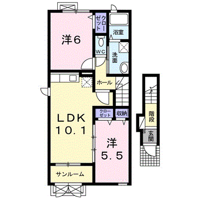 モア　ハピネス 201【管理NO：1-018462801-02010】 ★家具家電は申し込み後に搬入します★ ★2026年10月下旬入居可能★の外観画像