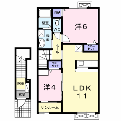 グラミス 202【管理NO：1-017188801-02020】 ★家具家電は申し込み後に搬入します★ ★2026年12月上旬入居可能★の外観画像