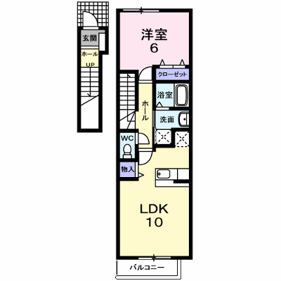 メゾン・ド・ソレイユ 202【管理NO：1-014657601-02020】 ★家具家電は申し込み後に搬入します★ ★2026年12月上旬入居可能★の外観画像