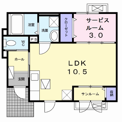 フィオーレ・カナンＤ 102【管理NO：1-023290701-01020】 ★家具家電は申し込み後に搬入します★ ★2026年12月上旬入居可能★の外観画像