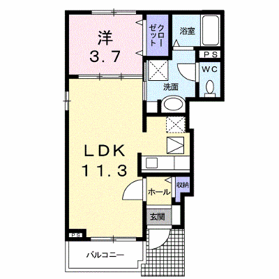 クレアヴェールⅡ 101【管理NO：1-018049102-01010】 ★家具家電は申し込み後に搬入します★ ★2026年11月中旬入居可能★の外観画像