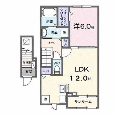 ラ・ミモーザ 202【管理NO：1-028882601-02020】 ★家具家電は申し込み後に搬入します★ ★2027年02月上旬入居可能★の外観画像