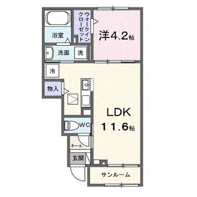 ラ・ミモーザ 102【管理NO：1-028882601-01020】 ★家具家電は申し込み後に搬入します★ ★2027年02月上旬入居可能★の外観画像