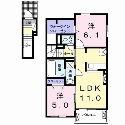 ピュアⅠ 201【管理NO：1-024874501-02010】 ★家具家電は申し込み後に搬入します★ ★2026年11月下旬入居可能★の外観画像