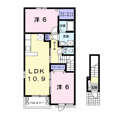 ピアチェーレⅠ 201【管理NO：1-020483601-02010】 ★家具家電は申し込み後に搬入します★ ★2026年12月上旬入居可能★の外観画像