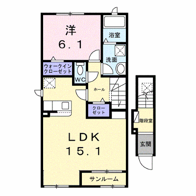 アヴニール 201【管理NO：1-028907801-02010】 ★家具家電は申し込み後に搬入します★ ★2027年03月下旬入居可能★の外観画像