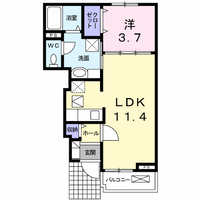 エストレラ 103【管理NO：1-015466701-01030】 ★家具家電は申し込み後に搬入します★ ★2026年11月下旬入居可能★の外観画像