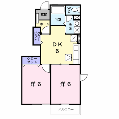 サンクローレⅡ 101【管理NO：1-010416201-01010】 ★家具家電は申し込み後に搬入します★の外観画像