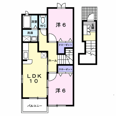 サニーヒル 206【管理NO：1-015687201-02050】 ★家具家電は申し込み後に搬入します★ ★2026年11月下旬入居可能★の外観画像