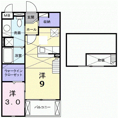 グランデ・クィーンⅡ 202【管理NO：1-016339401-02020】 ★家具家電は申し込み後に搬入します★ ★2026年11月中旬入居可能★の外観画像