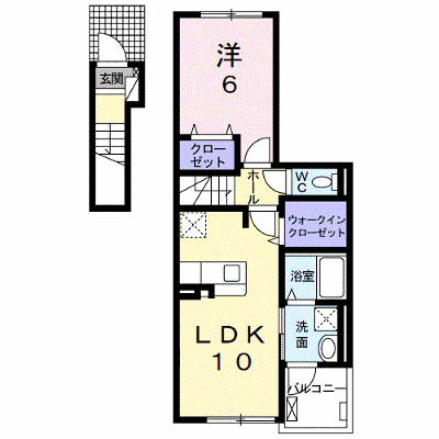 ＵＨ浅野 203【管理NO：1-024991801-02030】 ★家具家電は申し込み後に搬入します★ ★2026年12月中旬入居可能★の外観画像