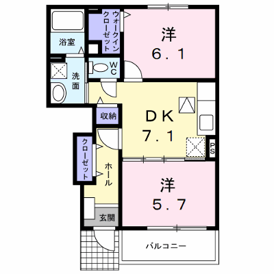 プラシードＢ 103【管理NO：1-014968402-01030】 ★家具家電は申し込み後に搬入します★ ★2026年12月上旬入居可能★の外観画像