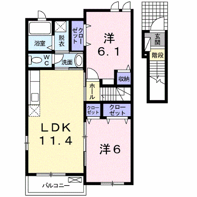 オルビエート　Ⅱ 205【管理NO：1-015997002-02040】 ★家具家電は申し込み後に搬入します★ ★2026年12月上旬入居可能★の外観画像