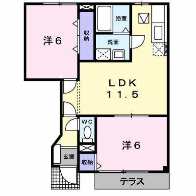 ソレイユＭ 103【管理NO：1-011411901-01030】 ★家具家電は申し込み後に搬入します★ ★2026年11月中旬入居可能★の外観画像