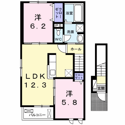 メゾン・ド・ＡＴＵ　Ａ 201【管理NO：1-026358501-02010】 ★家具家電は申し込み後に搬入します★ ★2027年01月下旬入居可能★の外観画像