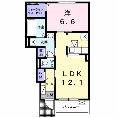 ジラソーレＢ 102【管理NO：1-023483902-01020】 ★家具家電は申し込み後に搬入します★ ★2026年12月上旬入居可能★の外観画像