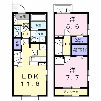 カーディナル 101【管理NO：1-026971301-01010】 ★家具家電は申し込み後に搬入します★ ★2026年11月下旬入居可能★の外観画像