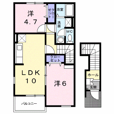 カ－サグレイスＡ 201【管理NO：1-012619501-02010】 ★家具家電は申し込み後に搬入します★ ★2026年12月中旬入居可能★の外観画像