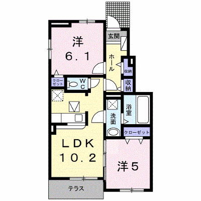 ファミーユⅢ 103【管理NO：1-024746101-01030】 ★家具家電は申し込み後に搬入します★ ★2026年11月下旬入居可能★の外観画像