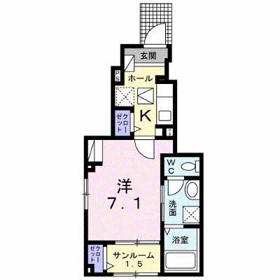 サニー・セーラ 104【管理NO：1-026699201-01040】 ★家具家電は申し込み後に搬入します★ ★2026年11月中旬入居可能★の外観画像