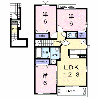 オーブ・メゾンＡ 201【管理NO：1-017658201-02010】 ★家具家電は申し込み後に搬入します★ ★2026年12月中旬入居可能★の外観画像