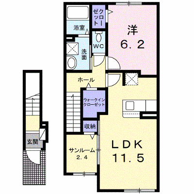 ククナ 202【管理NO：1-026870301-02020】 ★家具家電は申し込み後に搬入します★ ★2026年12月上旬入居可能★の外観画像