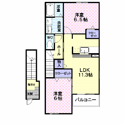 メゾン・さくら　Ａ 203【管理NO：1-014080601-02030】 ★家具家電は申し込み後に搬入します★ ★2027年01月中旬入居可能★の外観画像
